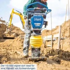 Scheppach Vibrationsstampfer VS1000, Benzin, 10 KN Verdichtungsdruck, 80 Kg, Inkl. Fahrwerk -Sheppach Store 1221cda04a1f86a45b6ccb1ad06b067fc47953b9 vibrationsstampfer scheppach vs1000 benzin