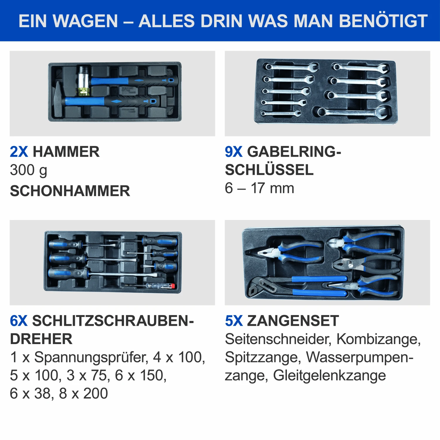 Scheppach Werkstattwagen 'TW1100' 70-teilig 3 Scheppach Werkstattwagen 'TW1100' 70-teilig – Bild 3