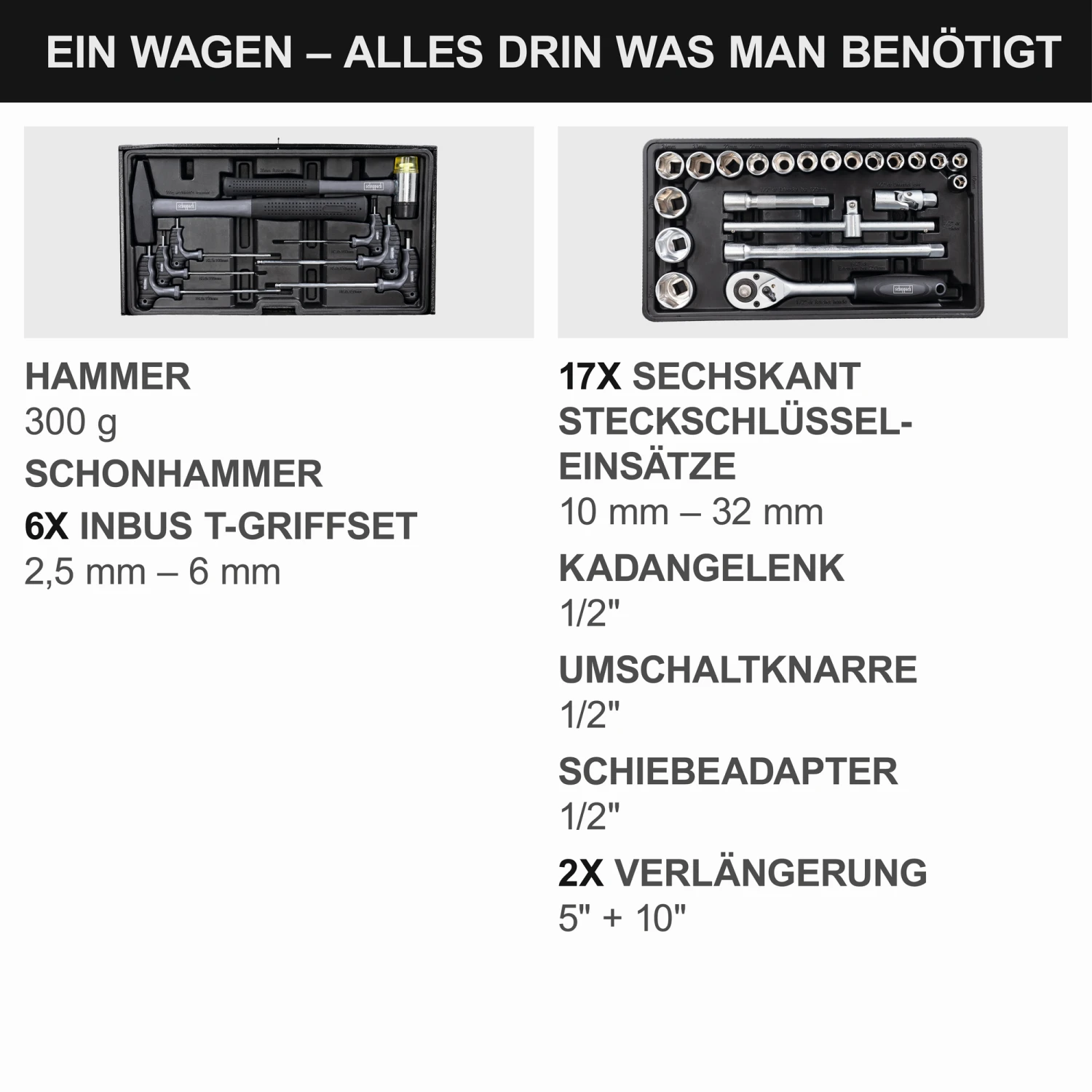 Scheppach Werkstattwagen 'WWT1200' 71-teilig 3 Scheppach Werkstattwagen 'WWT1200' 71-teilig – Bild 3