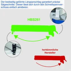 Scheppach Bandsäge 'HBS261' 550 W -Sheppach Store 1491100 07