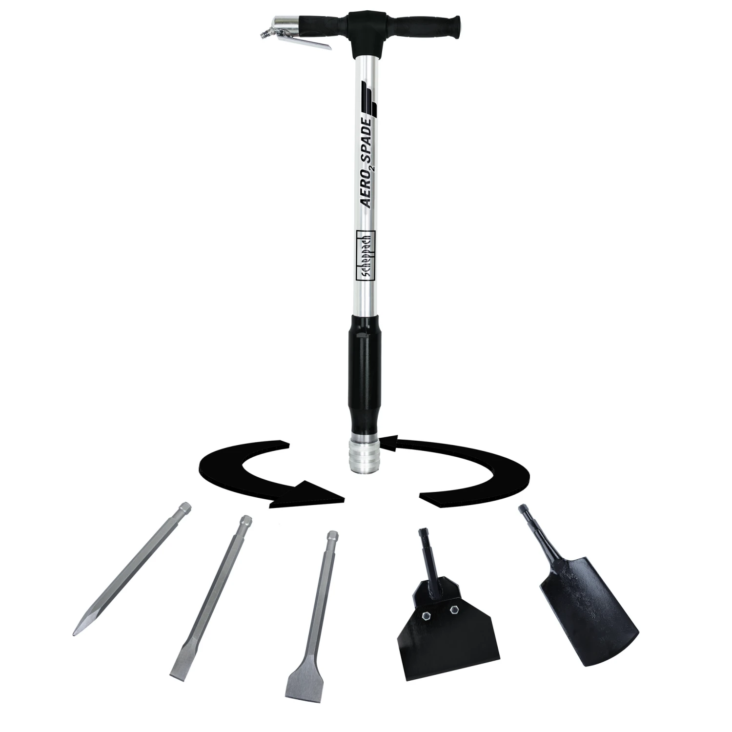 Scheppach Multitool 'Aero 2 Spade' Pneumatisches 5 In 1 Universalwerkzeug 2 Scheppach Multitool 'Aero 2 Spade' Pneumatisches 5 In 1 Universalwerkzeug – Bild 2