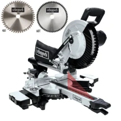 Scheppach Kapp- Und Zugsäge 'MST 254 Black Edition' 2000 W, Mit 2 Sägeblättern