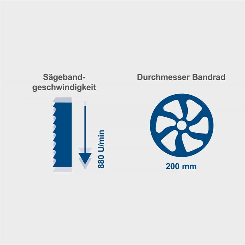 Scheppach Bandsäge BASA1 Professional 195mm, 230 V + Absauganlage HA1000, 50 L 6 Scheppach Bandsäge BASA1 Professional 195mm, 230 V + Absauganlage HA1000, 50 L – Bild 6