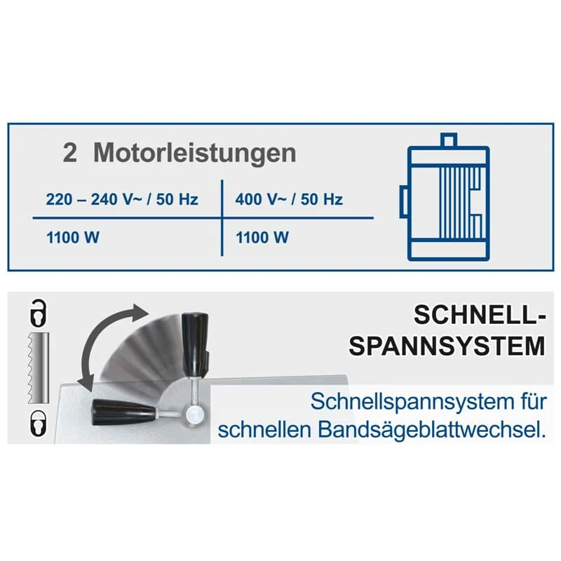 Scheppach Bandsäge BASA3 Professional 230 V + Absauganlage HA1000 50 L 9 Scheppach Bandsäge BASA3 Professional 230 V + Absauganlage HA1000 50 L – Bild 9