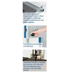 Scheppach Bandsäge BASA3 Professional 400 V Mit Querschneidlehre & Fahrwerk -Sheppach Store 1901503901 1901503902 keyfact de9 sth 15032023 3