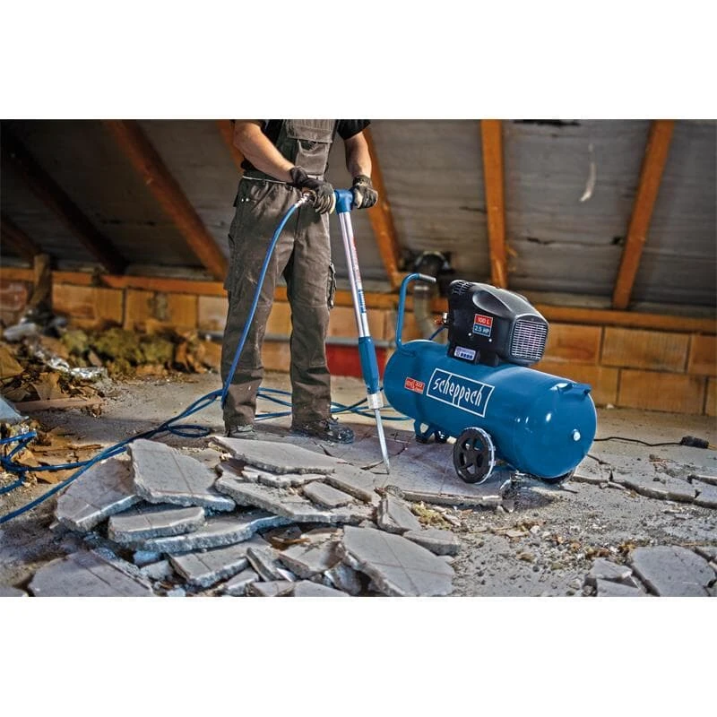 Scheppach Doppelzylinder Druckluft Kompressor HC105DC 100L Ölfrei 10 Bar 2,5 PS 6 Scheppach Doppelzylinder Druckluft Kompressor HC105DC 100L Ölfrei 10 Bar 2,5 PS – Bild 6