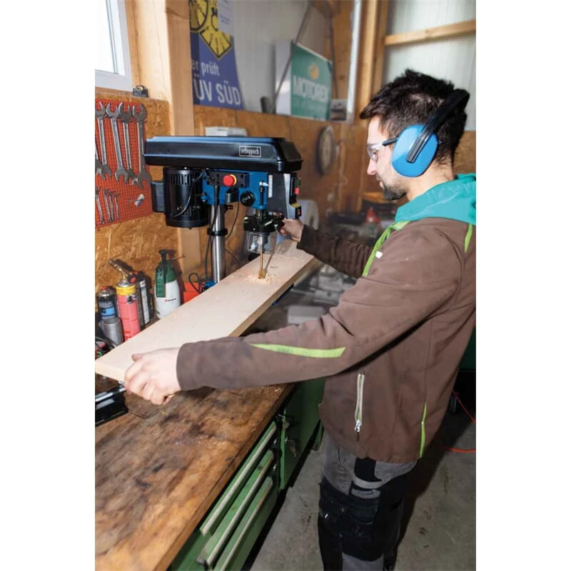 Scheppach Tischbohrmaschine DP16SL Mit Laser + 13mm Bohrfutter Und Schraubstock 12 Scheppach Tischbohrmaschine DP16SL Mit Laser + 13mm Bohrfutter Und Schraubstock – Bild 12