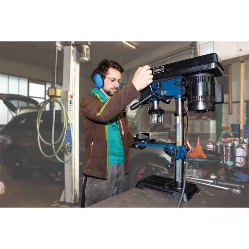Scheppach Tischbohrmaschine DP16SL Mit Laser + 13mm Bohrfutter Und Schraubstock 11 Scheppach Tischbohrmaschine DP16SL Mit Laser + 13mm Bohrfutter Und Schraubstock – Bild 11