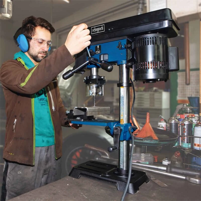 Scheppach Tischbohrmaschine DP16SL Mit Laser + 13mm Bohrfutter Und Schraubstock 10 Scheppach Tischbohrmaschine DP16SL Mit Laser + 13mm Bohrfutter Und Schraubstock – Bild 10