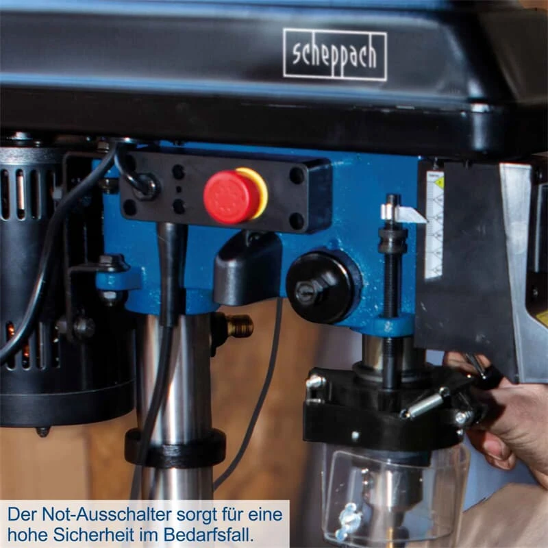 Scheppach Tischbohrmaschine DP16SL Mit Laser + 13mm Bohrfutter Und Schraubstock 9 Scheppach Tischbohrmaschine DP16SL Mit Laser + 13mm Bohrfutter Und Schraubstock – Bild 9