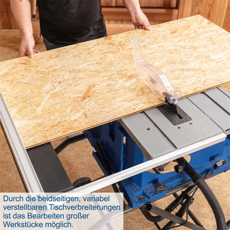 Scheppach Tischkreissäge HS115 2000W Mit Untergestell 2 Tischverbreiterungen 5 Scheppach Tischkreissäge HS115 2000W Mit Untergestell 2 Tischverbreiterungen – Bild 5