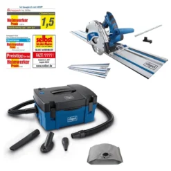 Scheppach Tauchsäge PL55 +Führungsschienen, Verbinder, Kippschutz, Absaugsystem HD2P