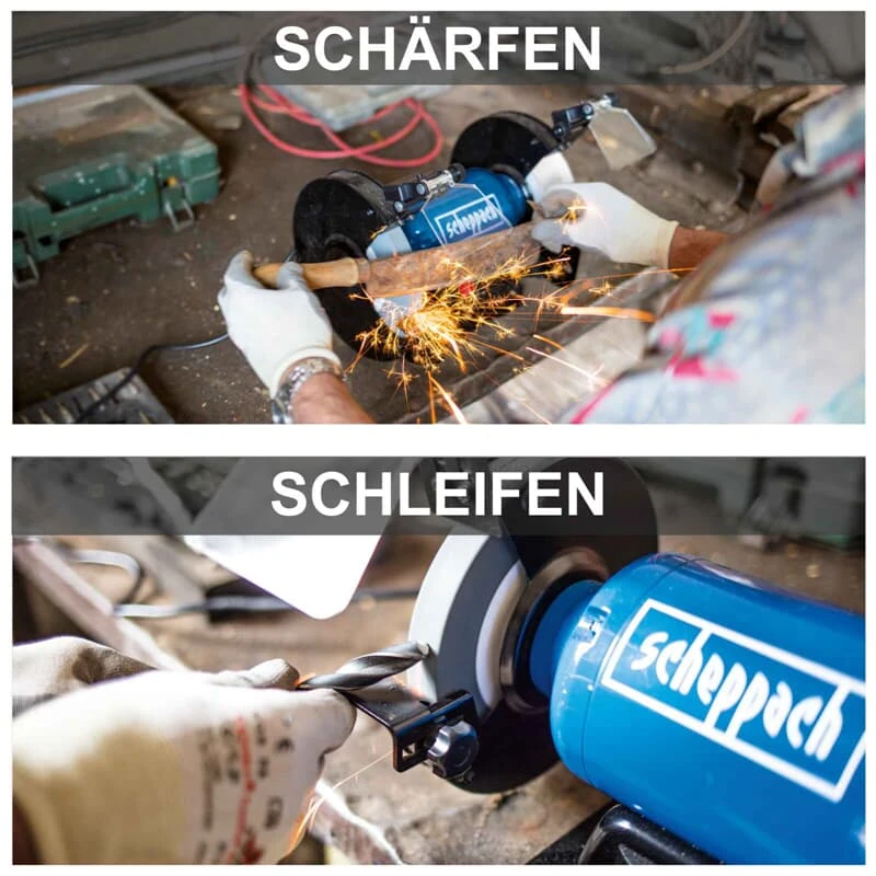Scheppach Doppelschleifer SM200L 200mm Schleifmaschine Schleifbock 500Watt 230V 6 Scheppach Doppelschleifer SM200L 200mm Schleifmaschine Schleifbock 500Watt 230V – Bild 6