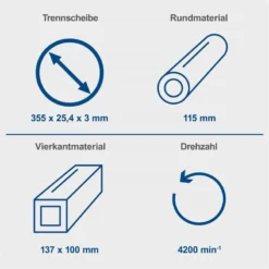 Scheppach Metall Trennschneider MT150 355mm 2600W -Sheppach Store 5903703901 keyfacts de3 sth 16052023