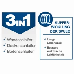 Scheppach Wand-Deckenschleifer DS200 Trockenbauschleifer 215mm Tellerschleifer -Sheppach Store 5903802901 keyfacts de3 sth 22062023