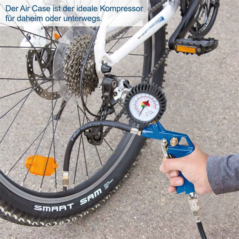 Scheppach Mini Kompressor 8bar Mobiler Druckluft Kompressor 1,2PS 230V Air Case 5 Scheppach Mini Kompressor 8bar Mobiler Druckluft Kompressor 1,2PS 230V Air Case – Bild 5