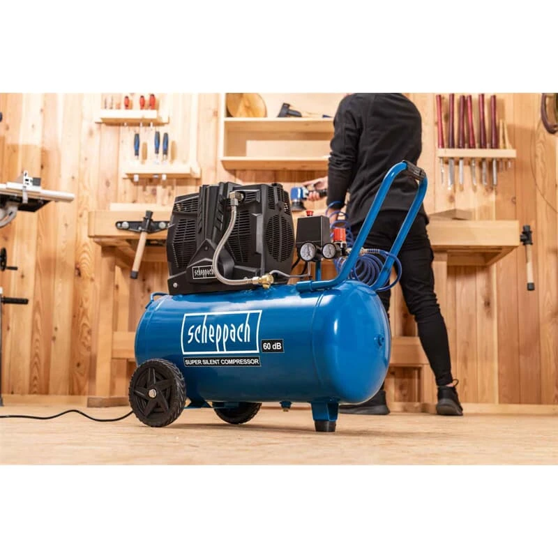 Scheppach Super Silent Ölfrei Kompressor HC51Si Doppelzylinder Flüster Leise 9 Scheppach Super Silent Ölfrei Kompressor HC51Si Doppelzylinder Flüster Leise – Bild 9
