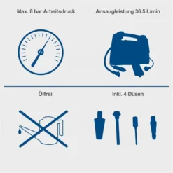Scheppach Kompressor AirForce 5 Luftkompressor Druckluft Tragbar 1100W 8bar 14 Scheppach Kompressor AirForce 5 Luftkompressor Druckluft Tragbar 1100W 8bar -Sheppach Store 5906142901 keyfact de3 sth 20032023