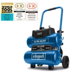 Scheppach Ultra Silent Ölfrei Kompressor HC20Si Twin Flüster Leise Doppeltank