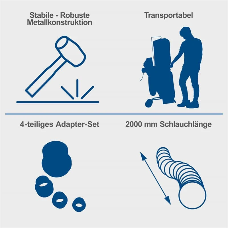 Scheppach Absauganlage DC500 75L Inkl. 4-tlg. Adapter-Set + Flexibler Adapter 4 Scheppach Absauganlage DC500 75L Inkl. 4-tlg. Adapter-Set + Flexibler Adapter – Bild 4