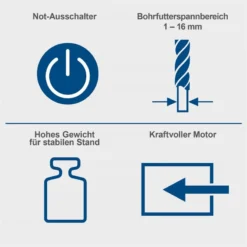 Scheppach Tischbohrmaschine DP18Vario Säulenbohrmaschine 550W Standbohrmaschine -Sheppach Store 5906807901 keyfact de6 sth 23052023 1