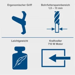 Scheppach Tischbohrmaschine DP60 710 W Laser LED 13 Mm Bohrfutter Handgriff -Sheppach Store 5906821901 keyfact de4 sth 27042023