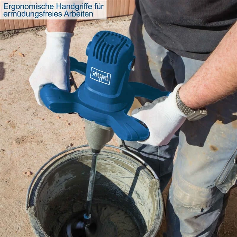 Scheppach Handrührwerk 1600W Rührgerät 55cm Mörtelrührer PM1600 Ø14cm 8 Scheppach Handrührwerk 1600W Rührgerät 55cm Mörtelrührer PM1600 Ø14cm – Bild 8