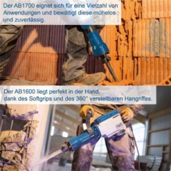 Scheppach Abbruchhammer AB1700 1700W Stemmhammer 14 KG Meißelhammer Schlaghammer -Sheppach Store 5908203901 keyfact de7 sth 26052023