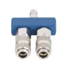 SCHEPPACH 2-Wege Druckluftverteiler Für Druckluftschnellkupplungen
