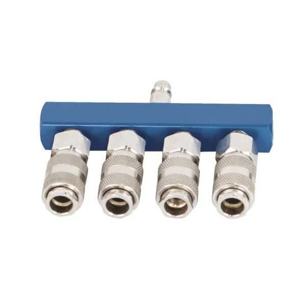 SCHEPPACH 4-Wege Druckluftverteiler Für Druckluftschnellkupplungen 1 SCHEPPACH 4-Wege Druckluftverteiler Für Druckluftschnellkupplungen