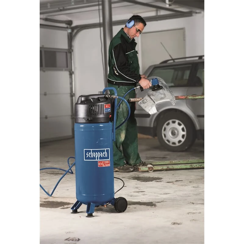 Scheppach Druckluft Kompressor 50L Luftkompressor 10bar 2PS Stehend HC51V 10 Scheppach Druckluft Kompressor 50L Luftkompressor 10bar 2PS Stehend HC51V – Bild 10