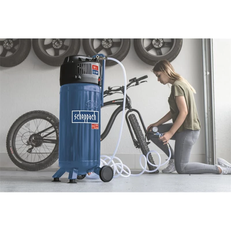 Scheppach Druckluft Kompressor 50L Luftkompressor 10bar 2PS Stehend HC51V 9 Scheppach Druckluft Kompressor 50L Luftkompressor 10bar 2PS Stehend HC51V – Bild 9