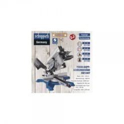 SCHEPPACH Tisch Kappsäge HM100T 220-240V 50Hz 1800W -Sheppach Store hm100t scheppach diy de keyfacts titel na web 720x600