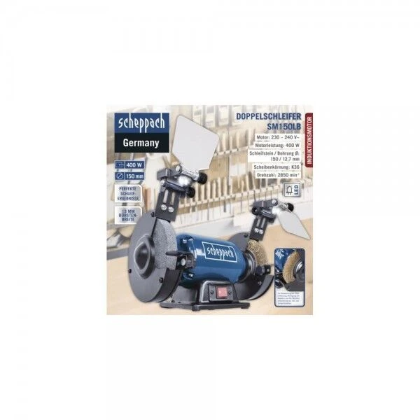 SCHEPPACH Doppelschleifer SM150LB Mit Bürste 3 SCHEPPACH Doppelschleifer SM150LB Mit Bürste – Bild 3